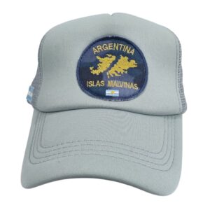 Gorra Islas Malvinas Argentinas Gris - Insignia Militar Azul